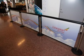 Q-Banner Airport Advertising Display for Belt Stanchions
