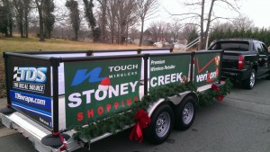 Q Banner Christmas Tree Transportation