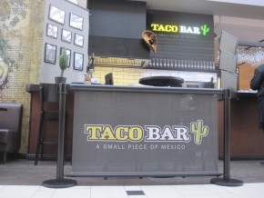 Taco Bar Restaurant Using a Mesh Q-Banner Advertisement