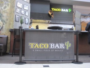 Taco Bar Restaurant Using A Mesh Q-Banner Advertisement