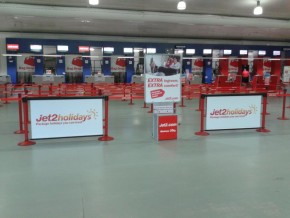 Q-Banner Jet2Holiday Airport Advertisement