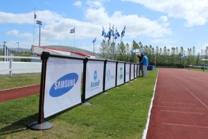 Q-Banner Outdoor Belt Stanchion Billboard Advertising Barriers