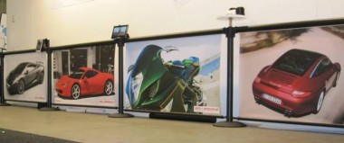 Q-Banner Indoor Custom Belt Stanchion Advertising Sign System